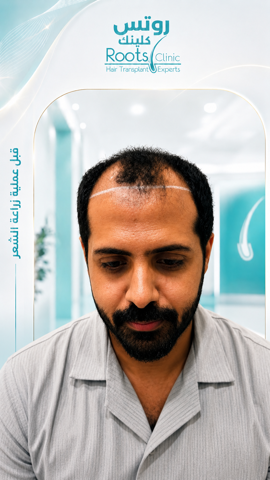 قبل زراعة الشعر DHI الحالة 3